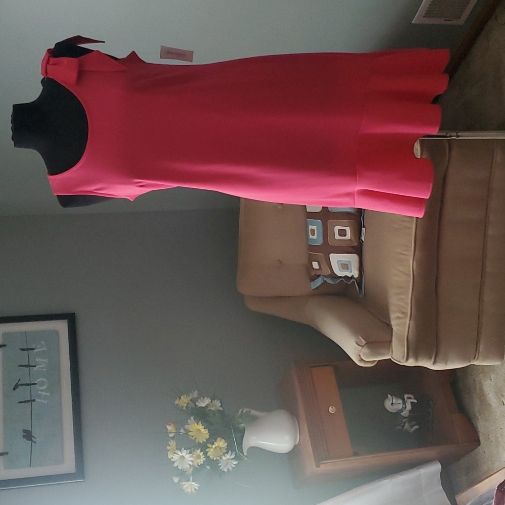 Pink tea length dress